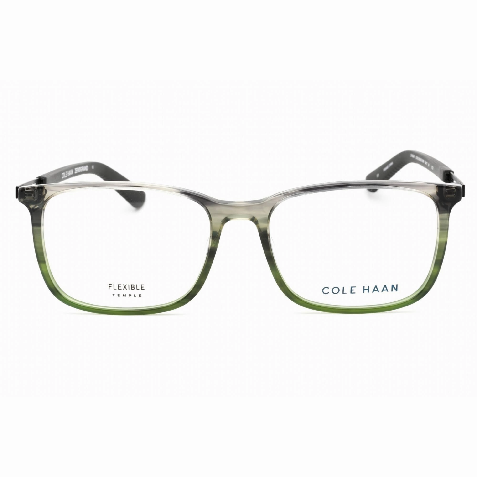 Cole Haan Men's Eyeglasses - Clear Demo Lens Smoke Horn Square Frame | CH4048 036