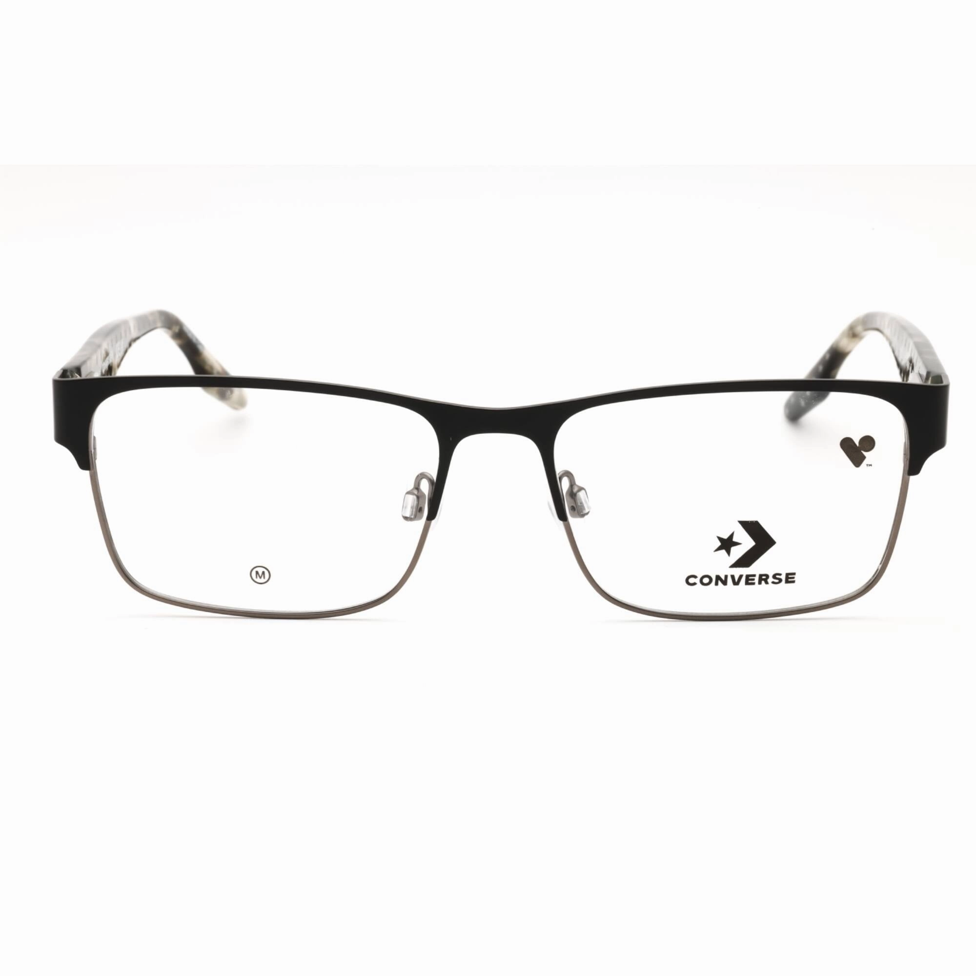 Converse Men's Eyeglasses - Matte Black Metal Rectangular Full Rim Frame | CV3024 001