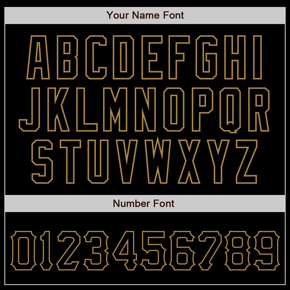 Custom Black Black-Old Gold Authentic Baseball Jersey