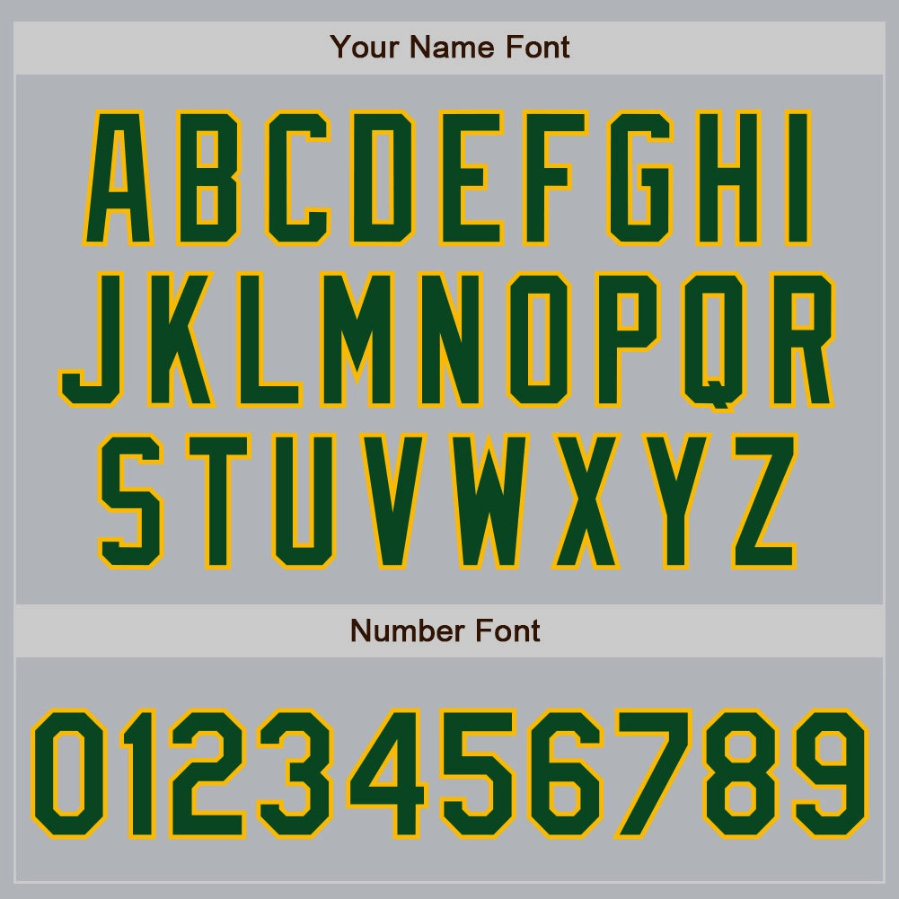 Custom Gray Green-Gold Authentic Baseball Jersey