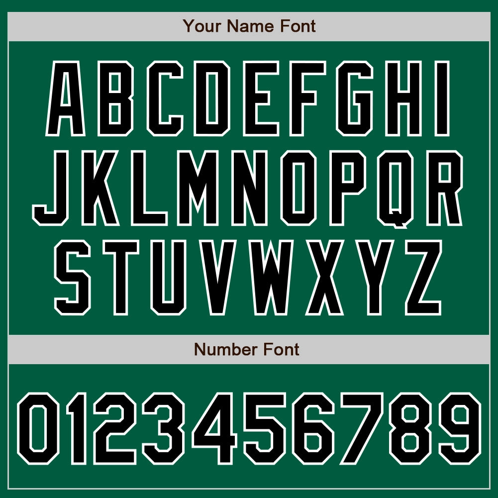 Custom Kelly Green Black-White Authentic Baseball Jersey