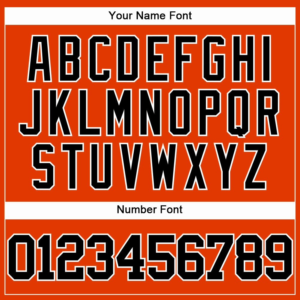 Custom Orange Black-White Authentic Baseball Jersey