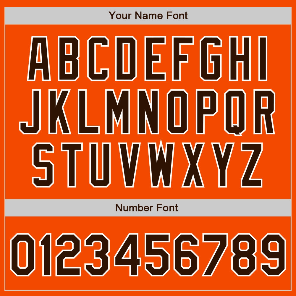 Custom Orange Brown-White Authentic Split Fashion Baseball Jersey
