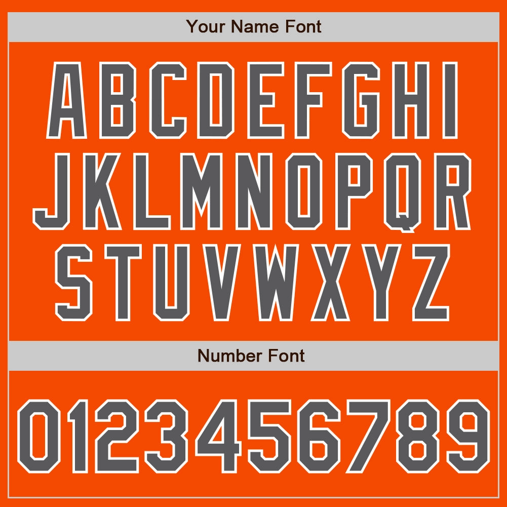 Custom Orange Steel Gray-White Authentic Baseball Jersey