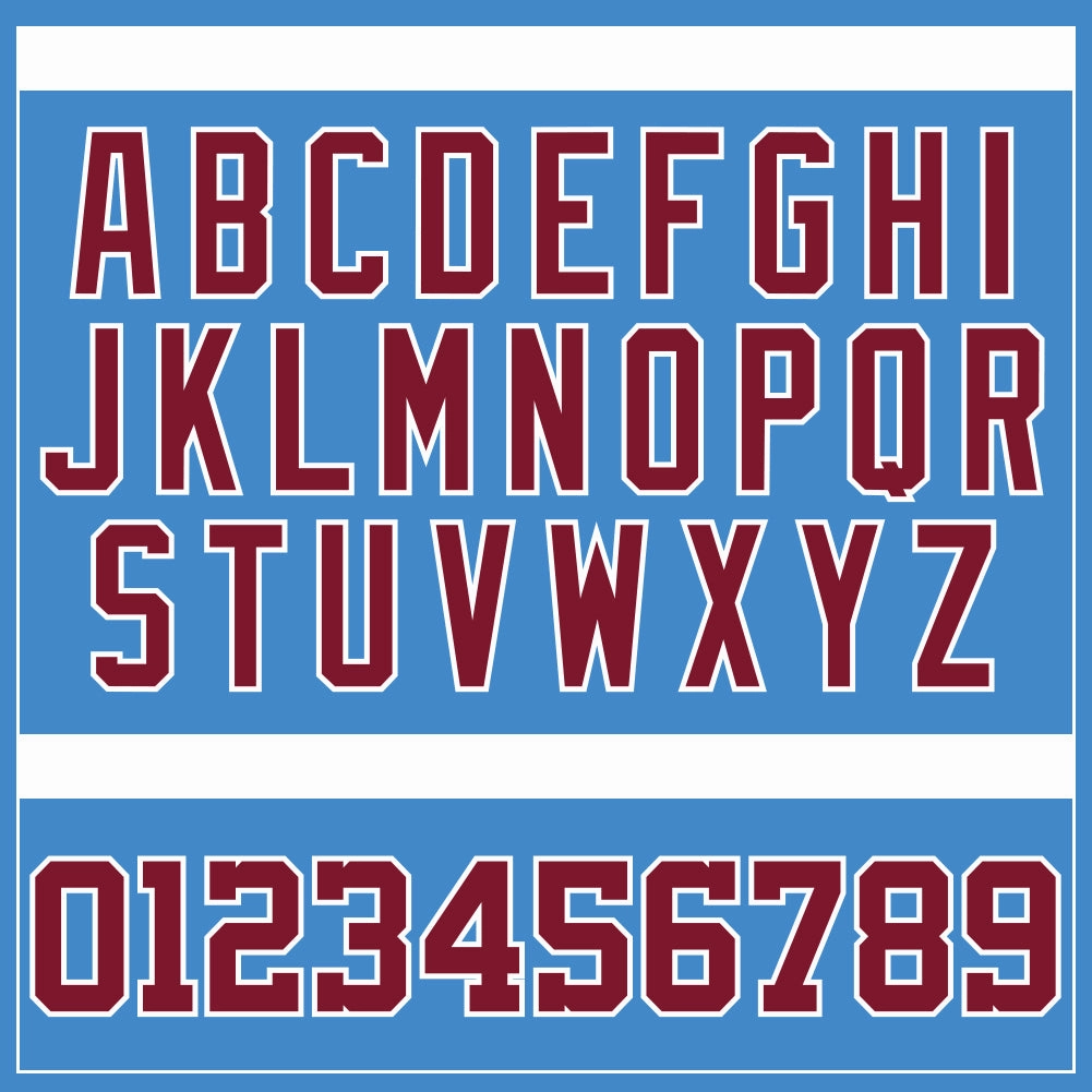 Custom Powder Blue Crimson-White Authentic Baseball Jersey