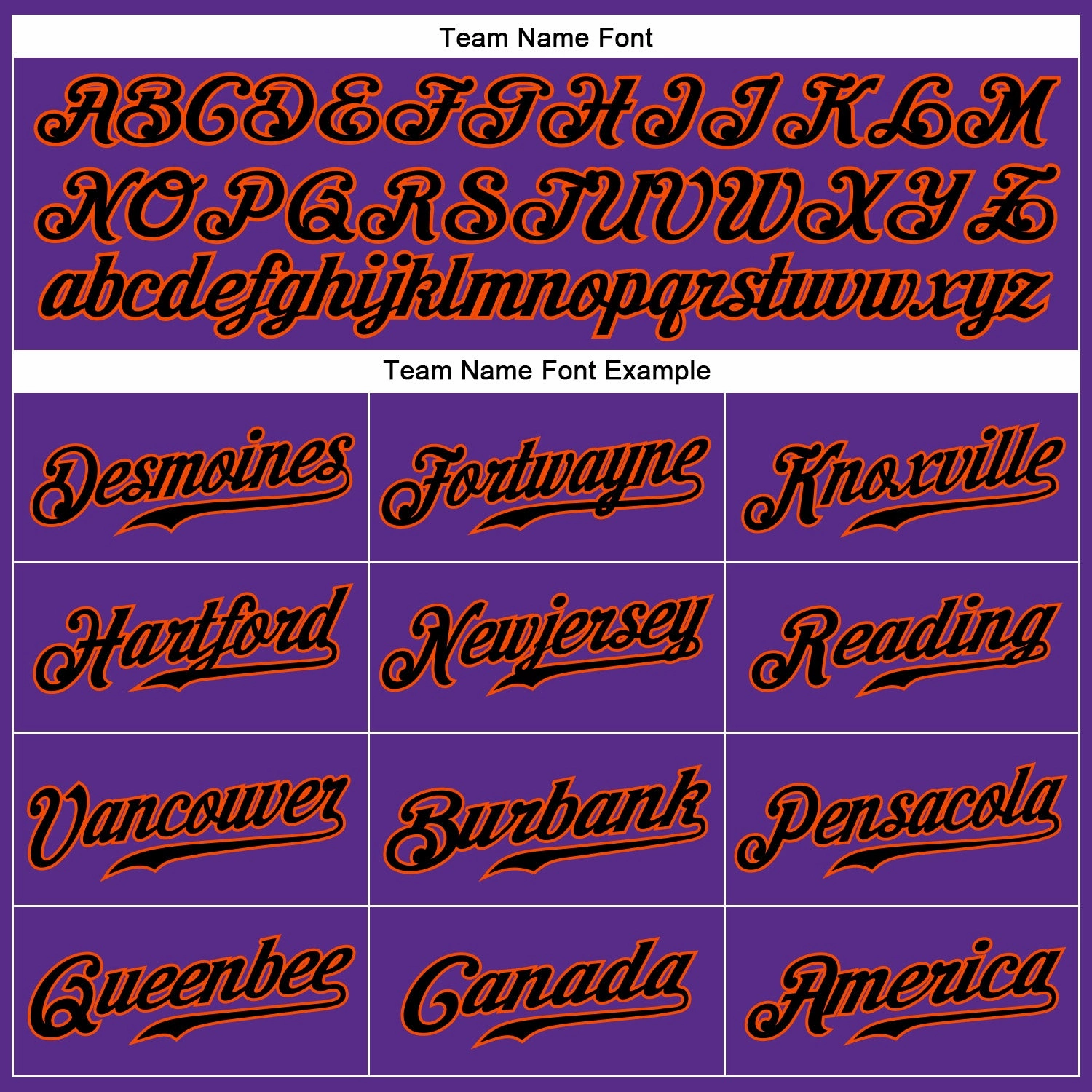 Custom Purple Black Pinstripe Black-Orange Authentic Baseball Jersey