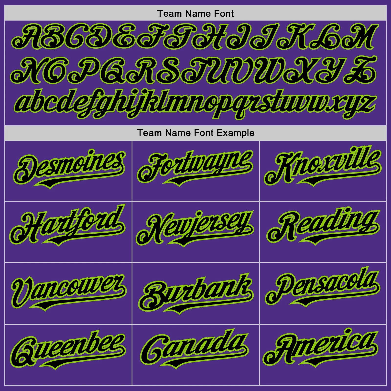 Custom Purple Neon Green-Black Pinstripe Authentic Split Fashion Baseball Jersey