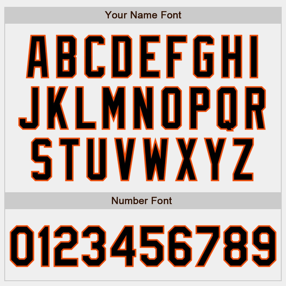 Custom White Black-Orange Authentic Baseball Jersey