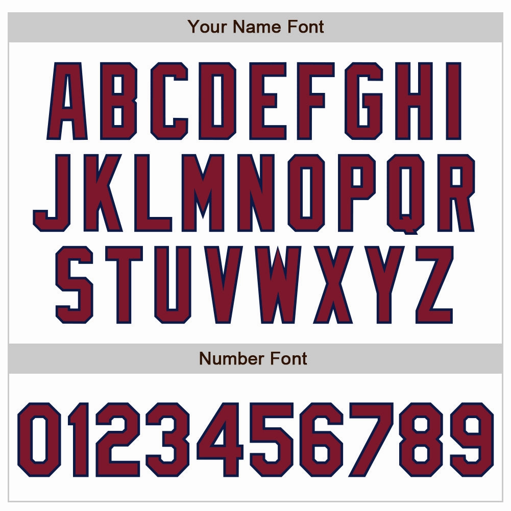 Custom White Crimson-Navy Authentic Baseball Jersey