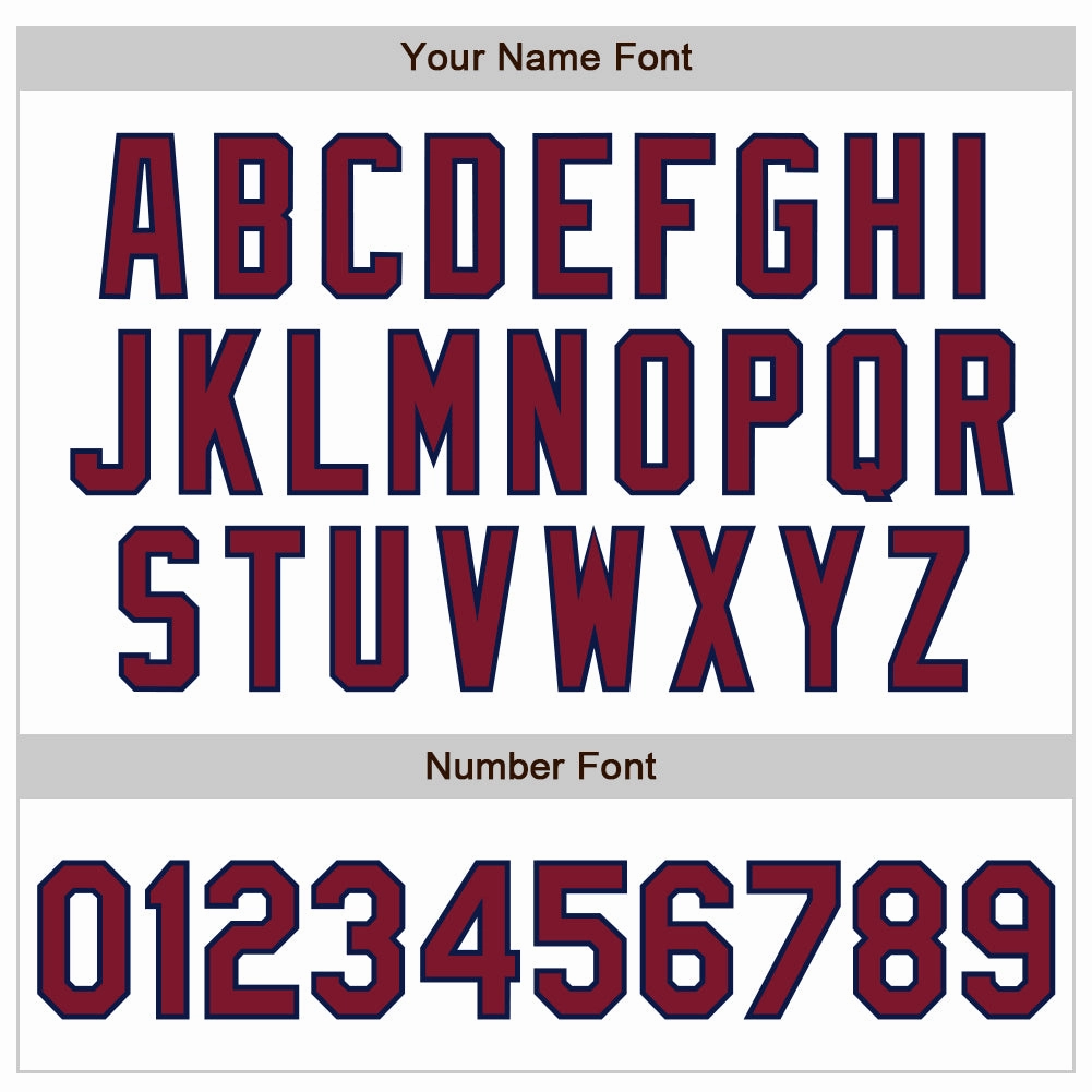 Custom White Crimson-Navy Authentic Baseball Jersey