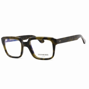 Cutler And Gross Men's Eyeglasses - Green/Black/Tortoiseshell Rectangular | CG1289 005
