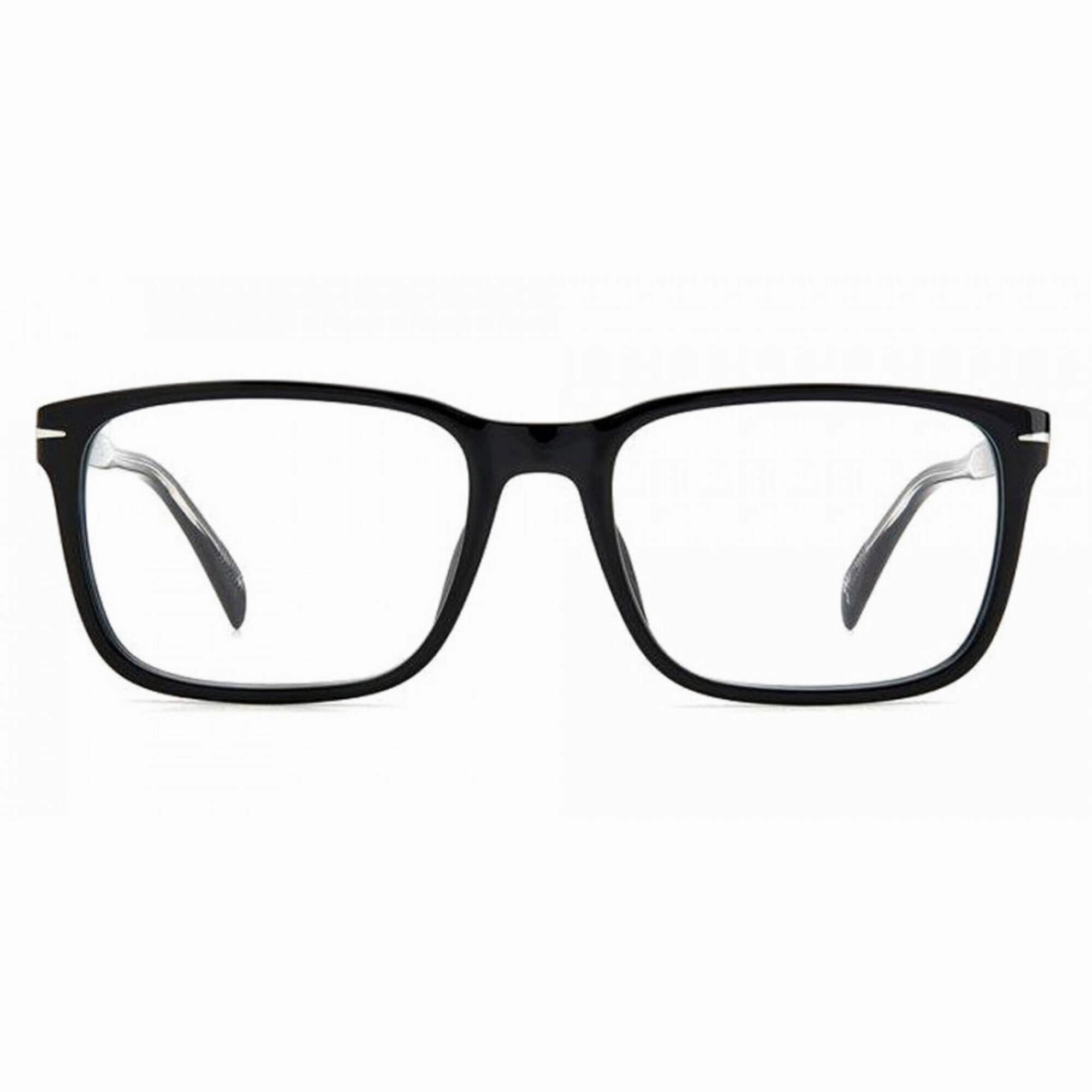 David Beckham Men's Eyeglasses - Black Acetate Full Rim Rectangular | DB-1063 0807