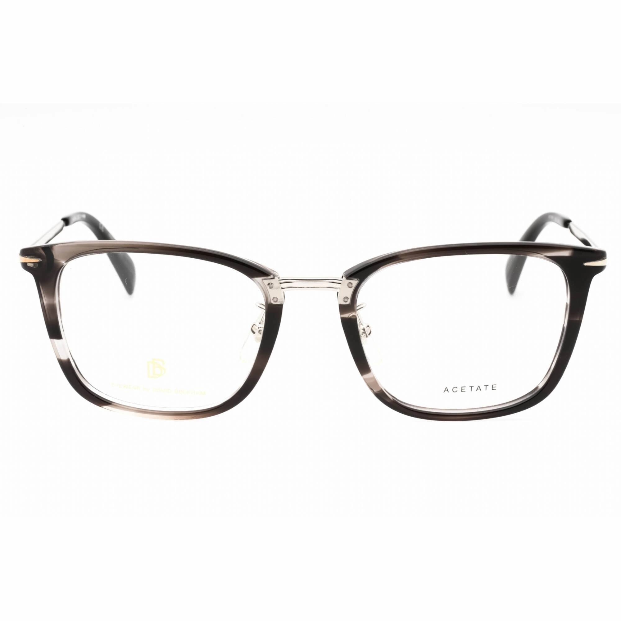 David Beckham Men's Eyeglasses - Grey Horn Cat Eye Full Rim Frame | DB 7060/F 02W8 00