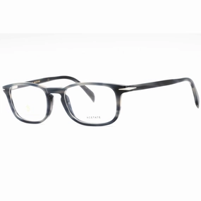 David Beckham Men's Eyeglasses - Grey Horn Rectangular Full Rim | DB 1027 02W8 00