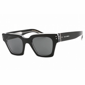 Dolce & Gabbana Men's Sunglasses - Black Crystal Frame Grey Lens | 0DG4413 675/R5