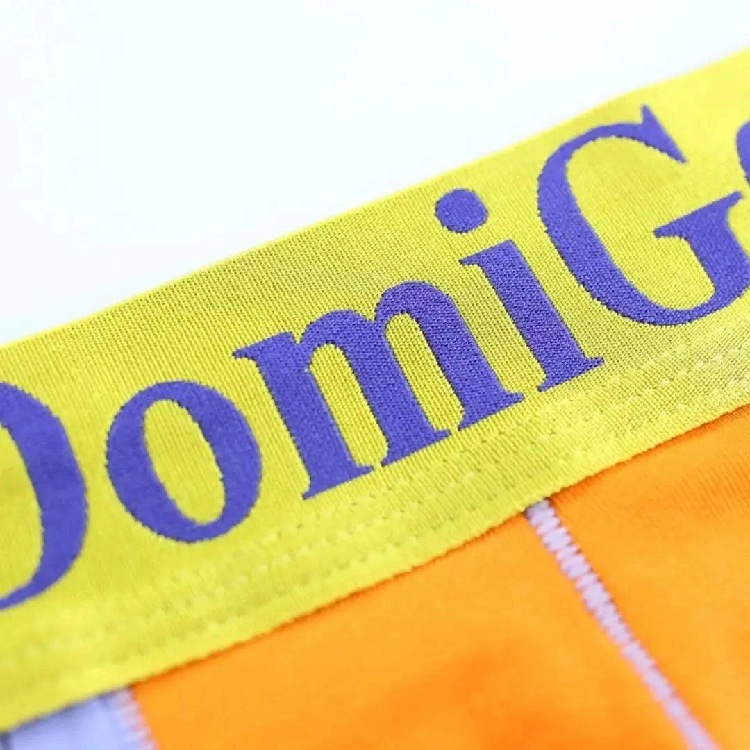 DomiGe Men's Boxer Briefs - Ice Silk & Cotton Blend Comfort Fit Underwear