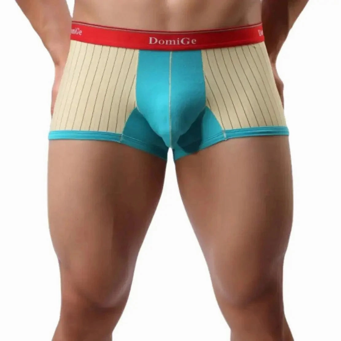DomiGe Men's Boxer Briefs - Ice Silk & Cotton Blend Comfort Fit Underwear