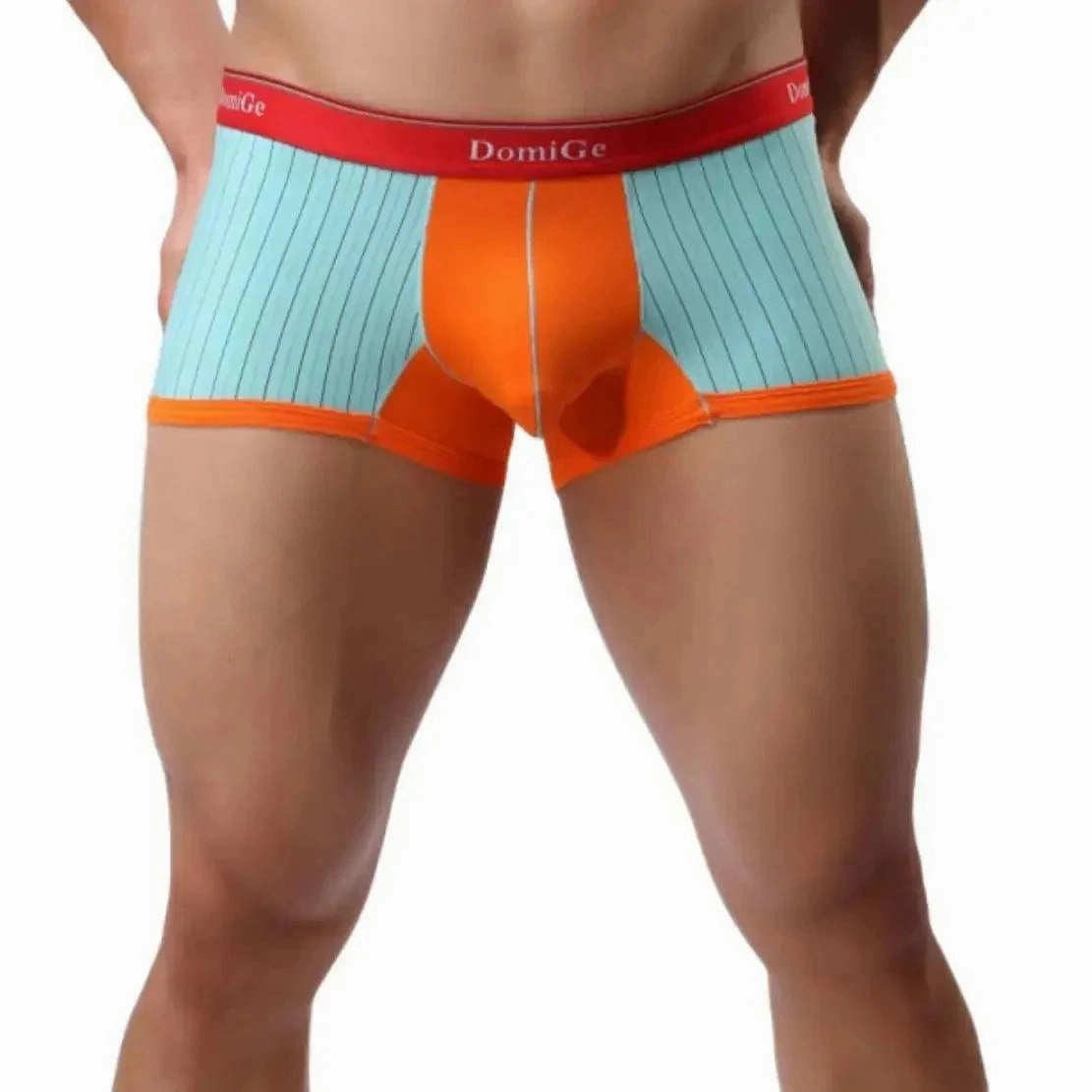 DomiGe Men's Boxer Briefs - Ice Silk & Cotton Blend Comfort Fit Underwear