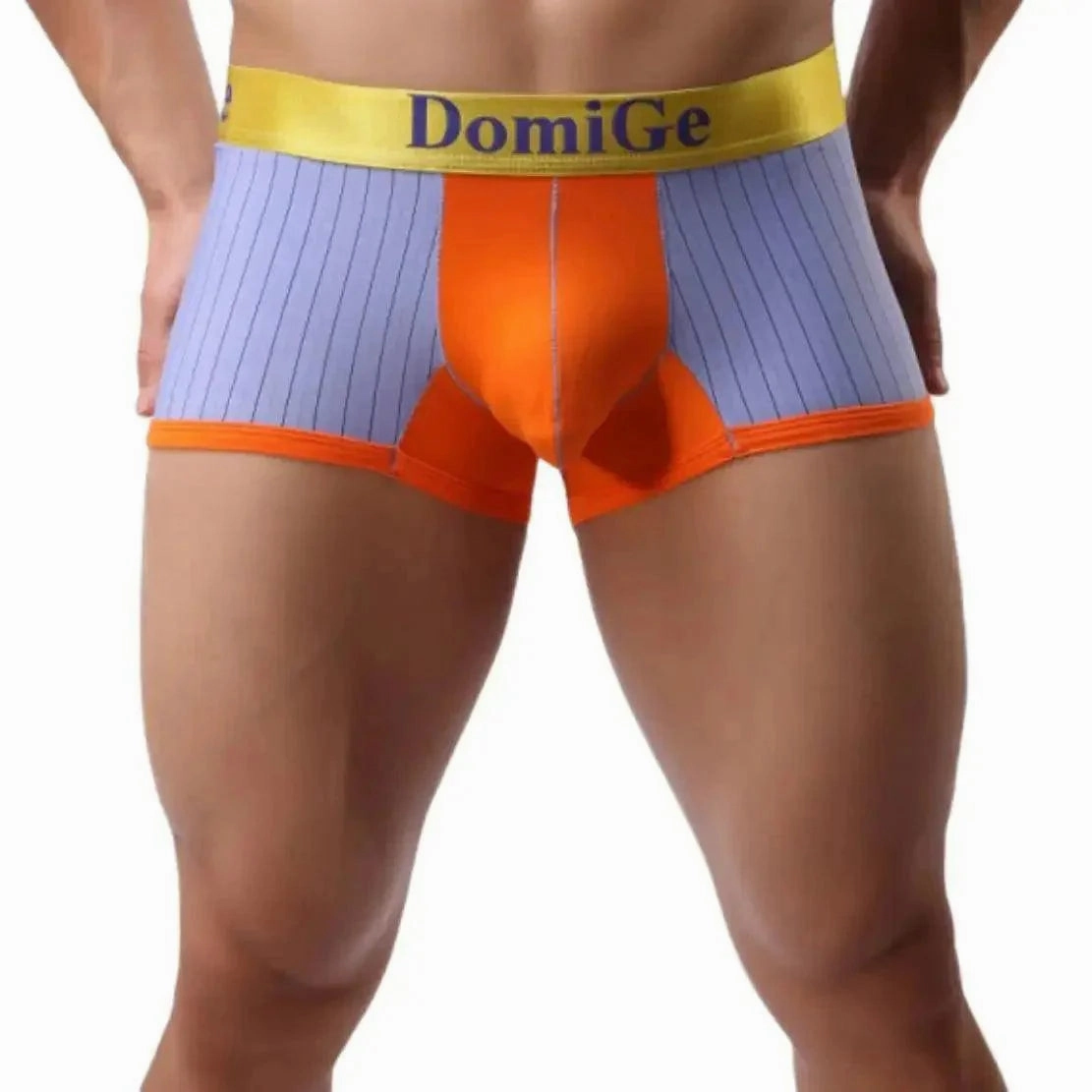DomiGe Men's Boxer Briefs - Ice Silk & Cotton Blend Comfort Fit Underwear