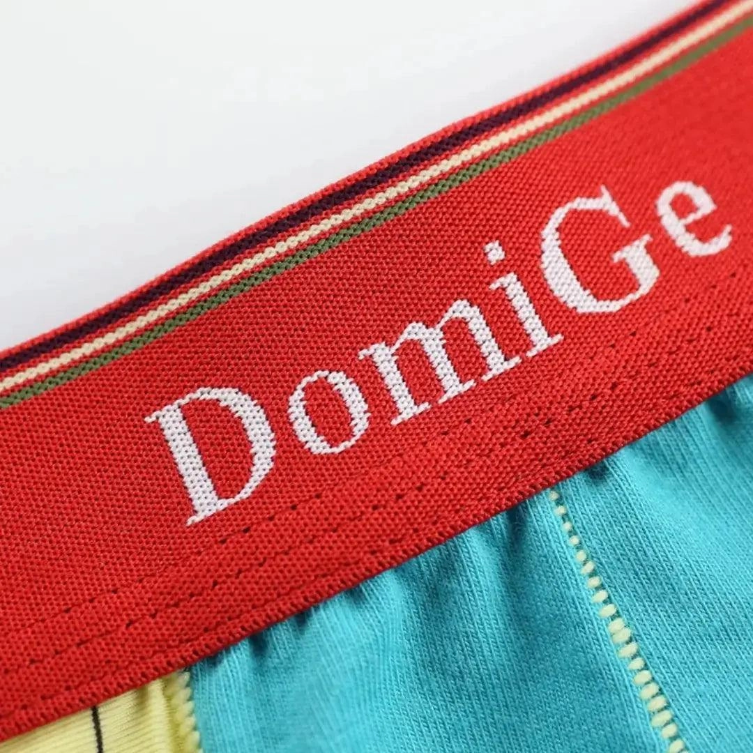 DomiGe Men's Boxer Briefs - Ice Silk & Cotton Blend Comfort Fit Underwear