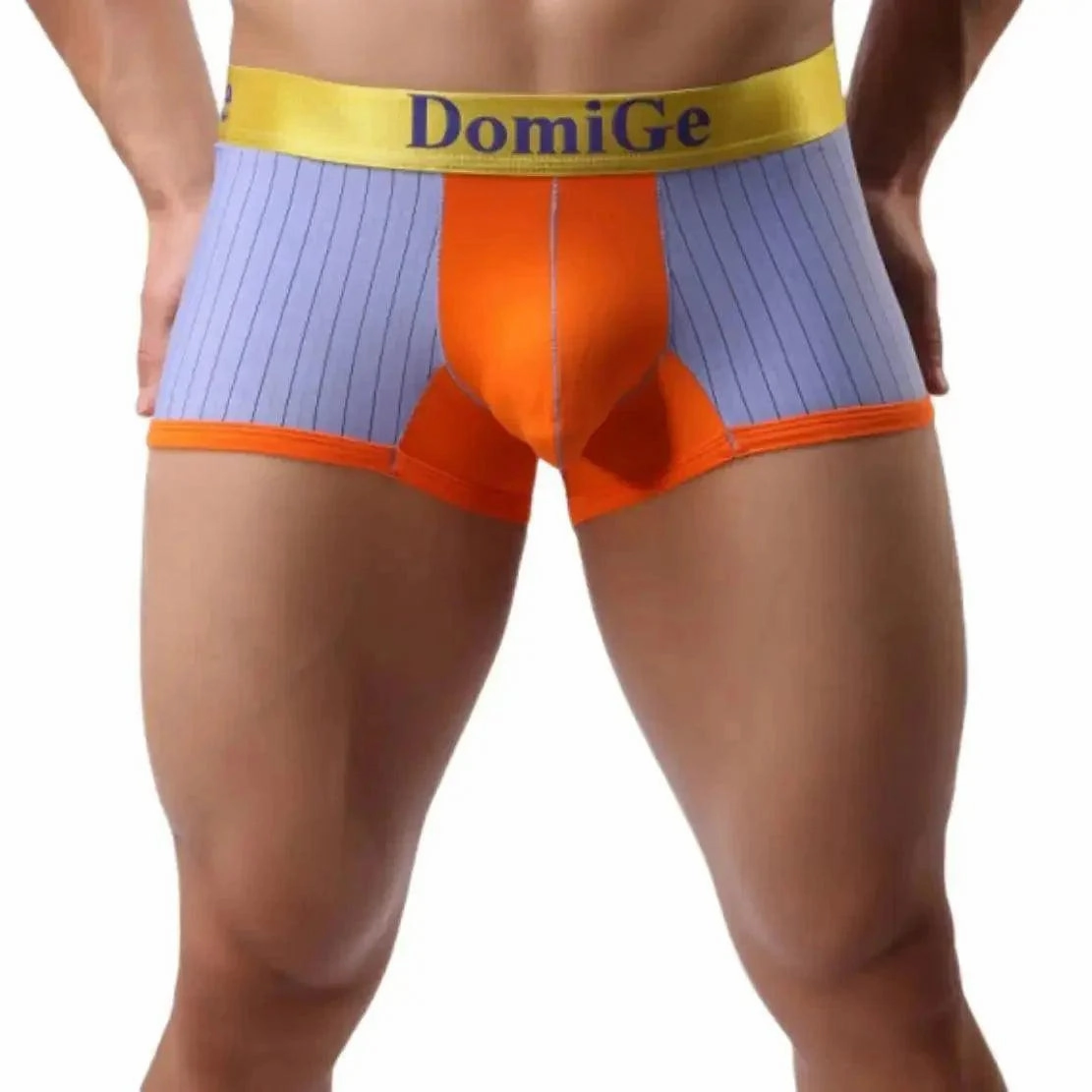 DomiGe Men's Boxer Briefs - Ice Silk & Cotton Blend Comfort Fit Underwear