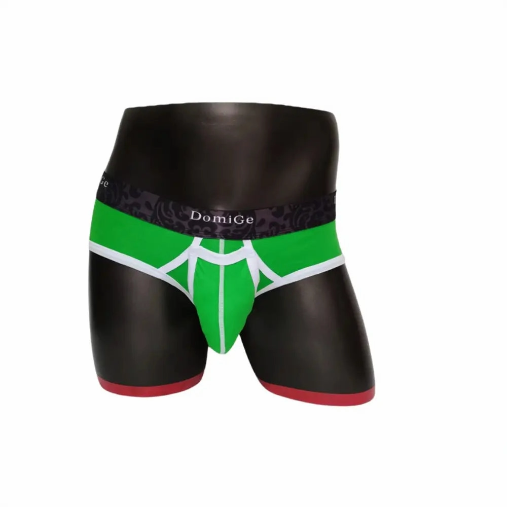 DomiGe Men's Cotton Stretch Briefs - Dual Pouch Support & Breathable Low-Rise Fit