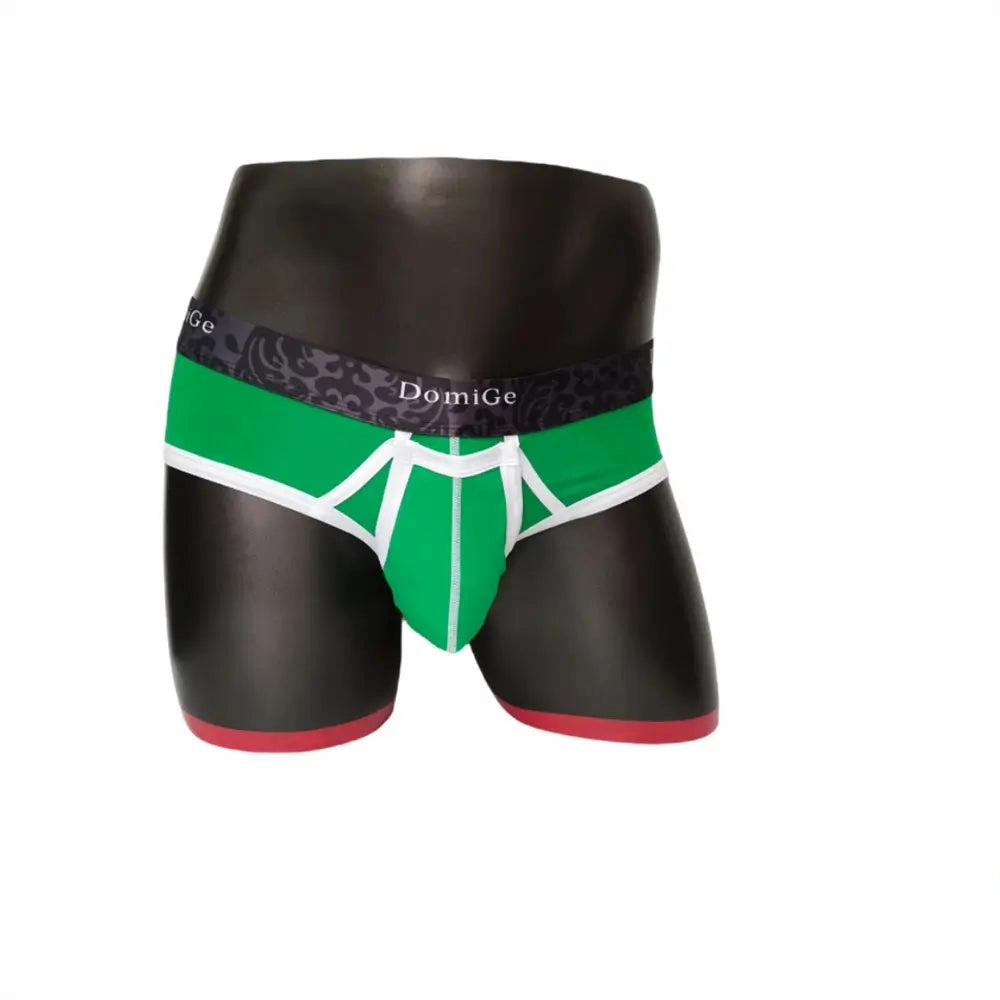 DomiGe Men's Cotton Stretch Briefs - Dual Pouch Support & Breathable Low-Rise Fit