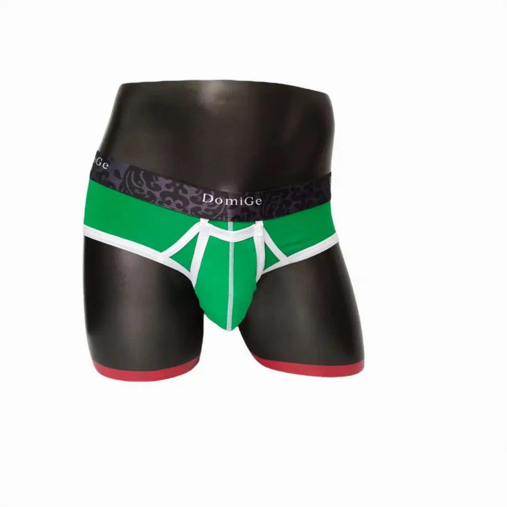 DomiGe Men's Cotton Stretch Briefs - Dual Pouch Support & Breathable Low-Rise Fit