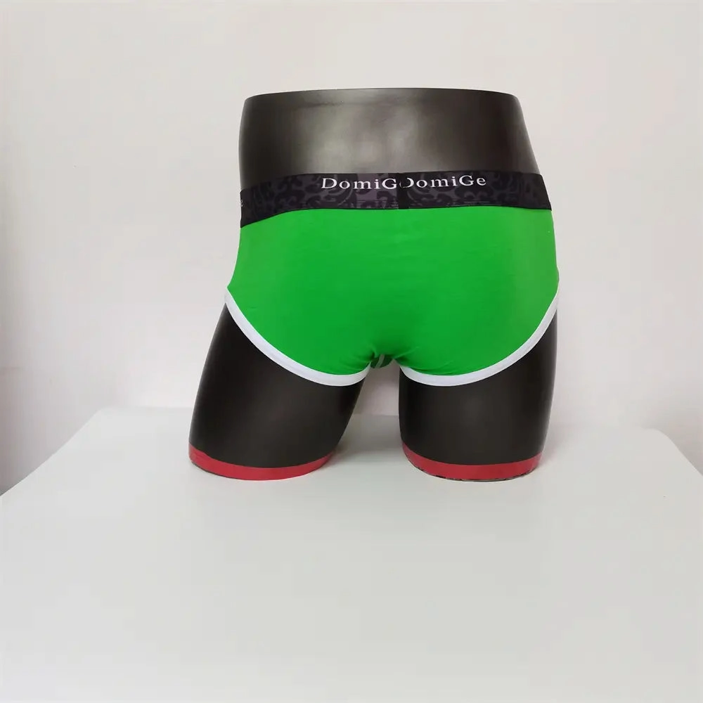 DomiGe Men's Cotton Stretch Briefs - Dual Pouch Support & Breathable Low-Rise Fit