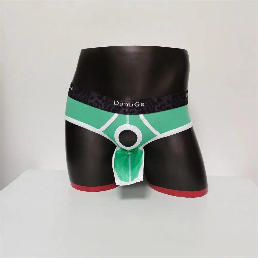 DomiGe Men's Cotton Stretch Briefs - Dual Pouch Support & Breathable Low-Rise Fit