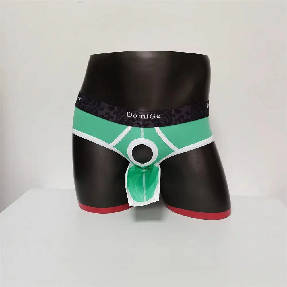 DomiGe Men's Cotton Stretch Briefs - Dual Pouch Support & Breathable Low-Rise Fit