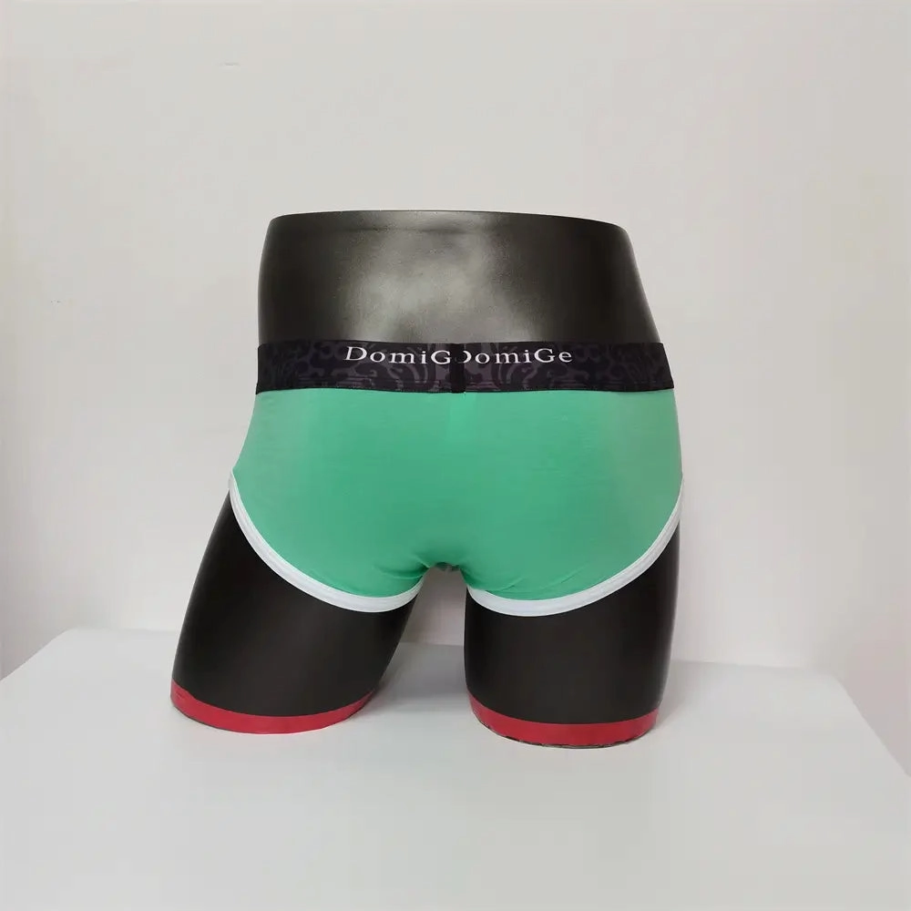 DomiGe Men's Cotton Stretch Briefs - Dual Pouch Support & Breathable Low-Rise Fit
