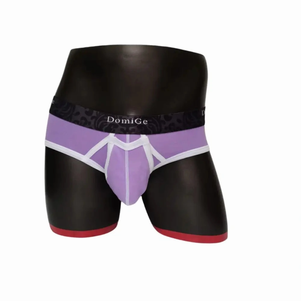 DomiGe Men's Cotton Stretch Briefs - Dual Pouch Support & Breathable Low-Rise Fit
