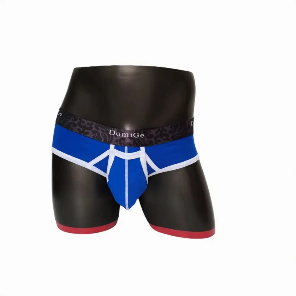 DomiGe Men's Cotton Stretch Briefs - Dual Pouch Support & Breathable Low-Rise Fit