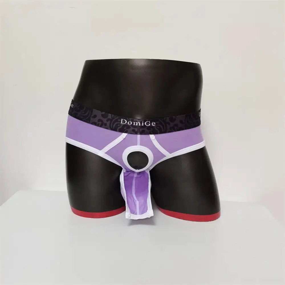 DomiGe Men's Cotton Stretch Briefs - Dual Pouch Support & Breathable Low-Rise Fit