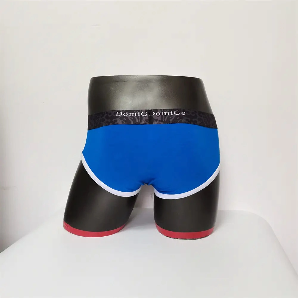DomiGe Men's Cotton Stretch Briefs - Dual Pouch Support & Breathable Low-Rise Fit