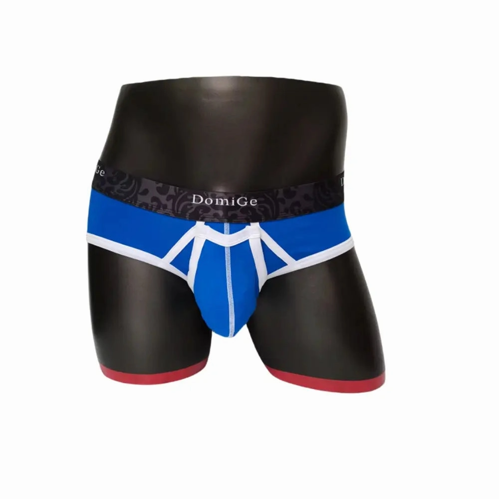 DomiGe Men's Cotton Stretch Briefs - Dual Pouch Support & Breathable Low-Rise Fit