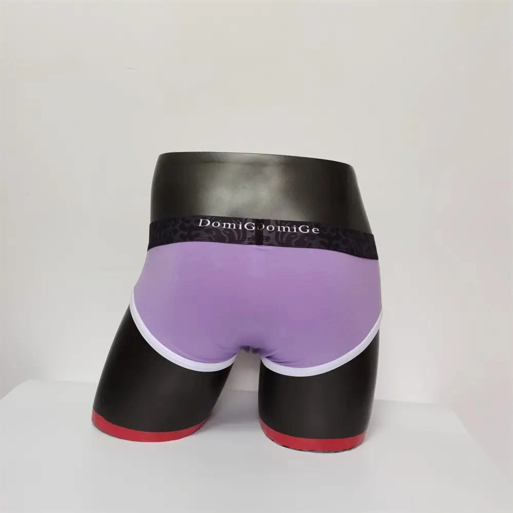 DomiGe Men's Cotton Stretch Briefs - Dual Pouch Support & Breathable Low-Rise Fit