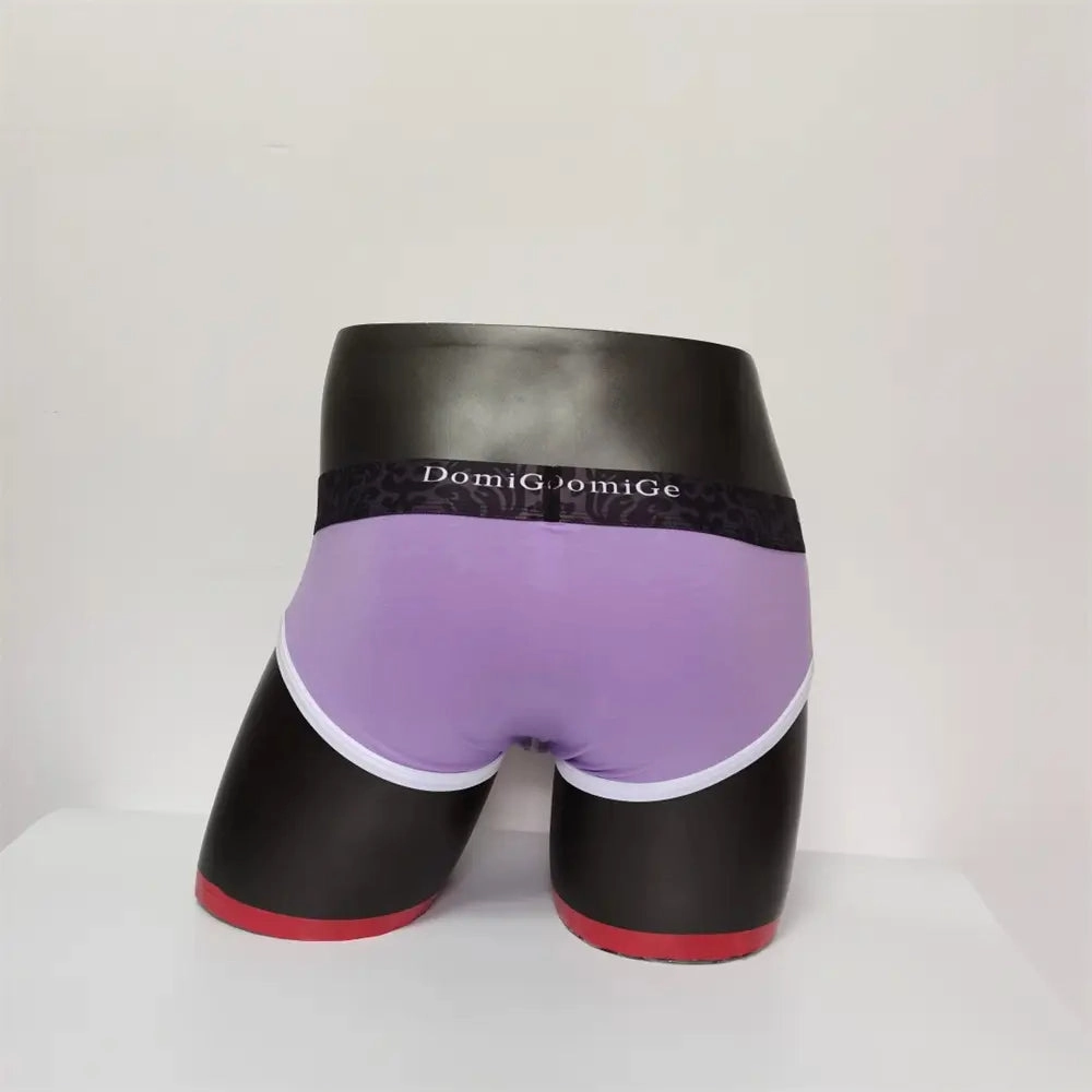 DomiGe Men's Cotton Stretch Briefs - Dual Pouch Support & Breathable Low-Rise Fit