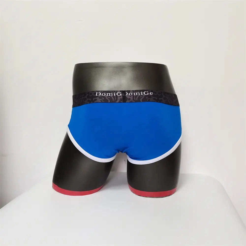 DomiGe Men's Cotton Stretch Briefs - Dual Pouch Support & Breathable Low-Rise Fit