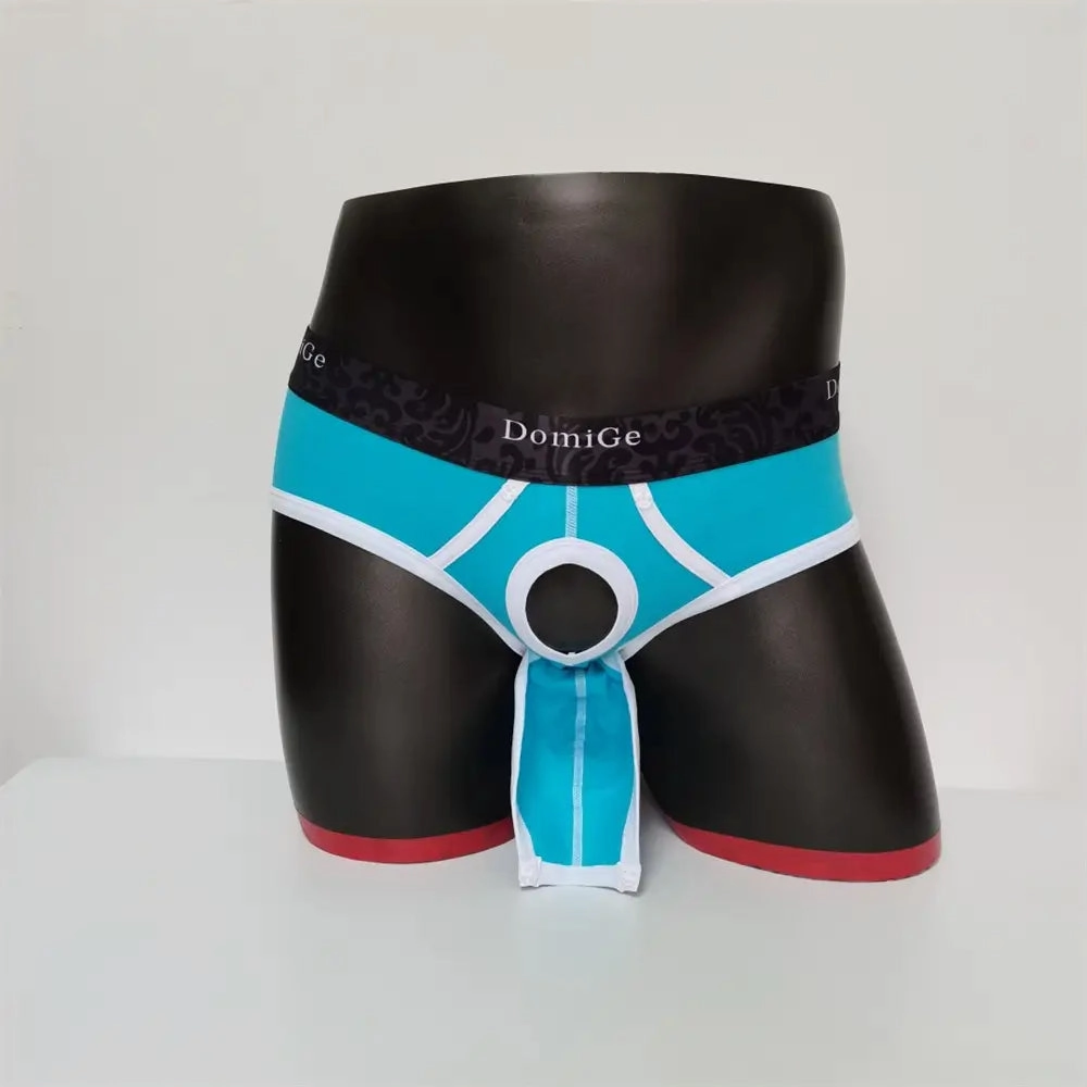 DomiGe Men's Cotton Stretch Briefs - Dual Pouch Support & Breathable Low-Rise Fit