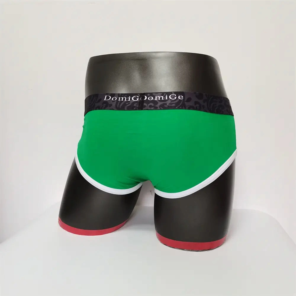 DomiGe Men's Cotton Stretch Briefs - Dual Pouch Support & Breathable Low-Rise Fit