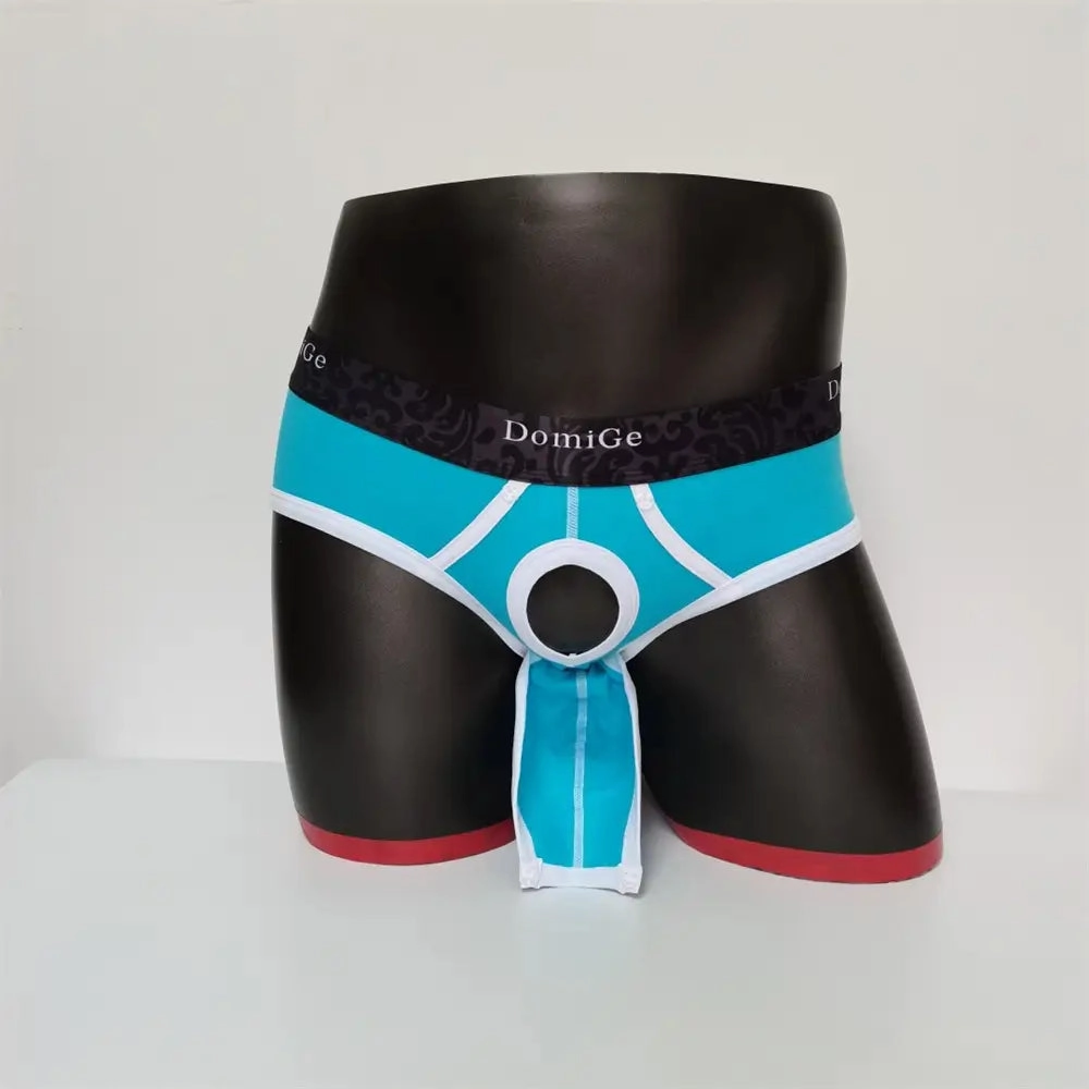 DomiGe Men's Cotton Stretch Briefs - Dual Pouch Support & Breathable Low-Rise Fit