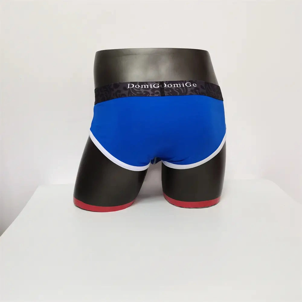 DomiGe Men's Cotton Stretch Briefs - Dual Pouch Support & Breathable Low-Rise Fit