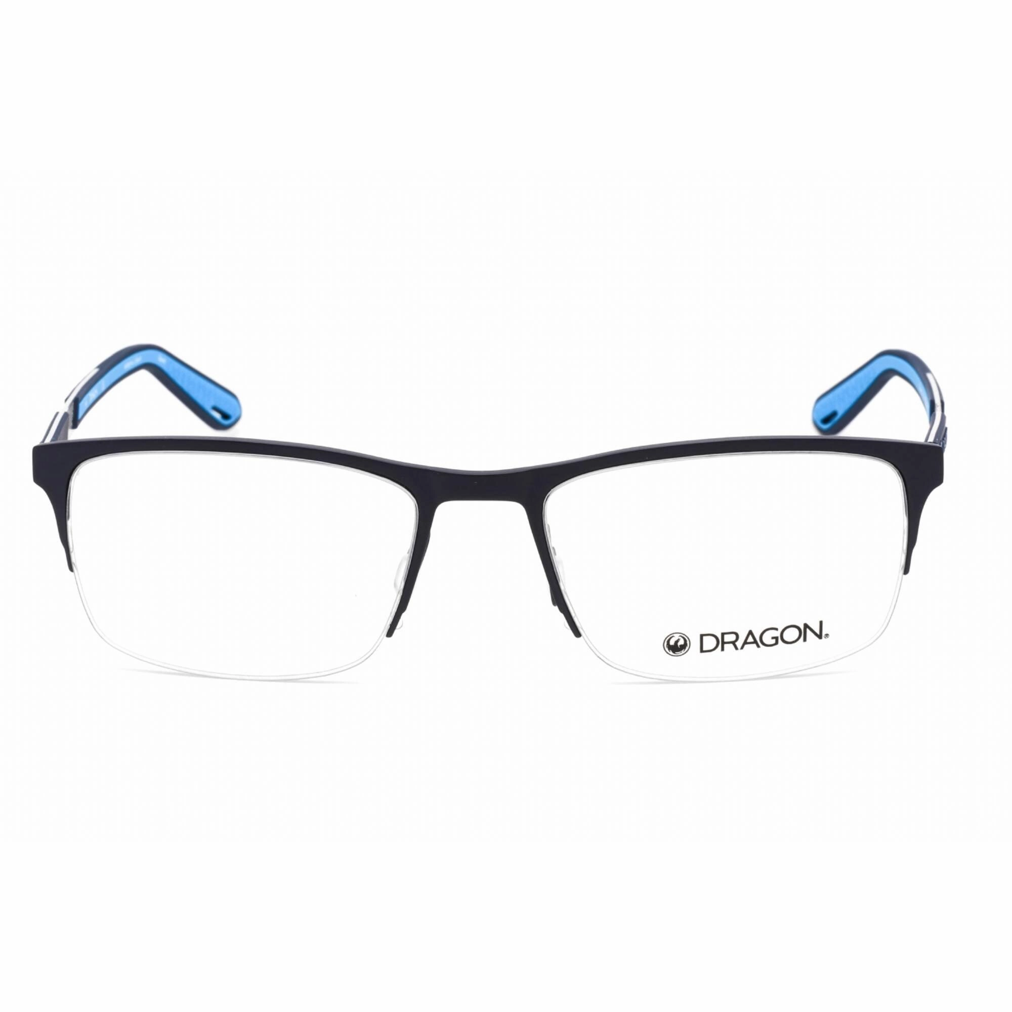 Dragon Men's Eyeglasses - Clear Lens Matte Navy Metal Rectangular Frame | DR5008 413