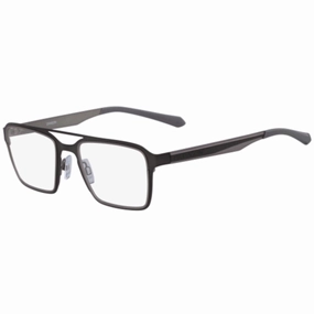 Dragon Men's Eyeglasses - Grey Metal Square Frame Demo Lens | DRAGON DR175 KAZ 70