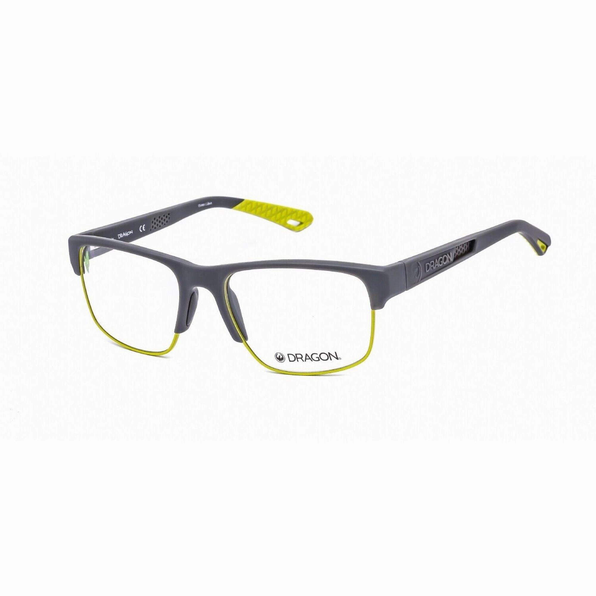 Dragon Men's Eyeglasses - Matt Grey Plastic Rectangular Frame | DRAGON DR5000 20
