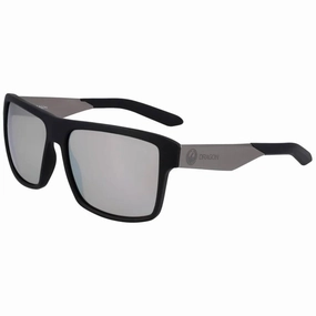 Dragon Men's Sunglasses - Matte Black Full Rim Square Frame | DR SPACE LL ION 2