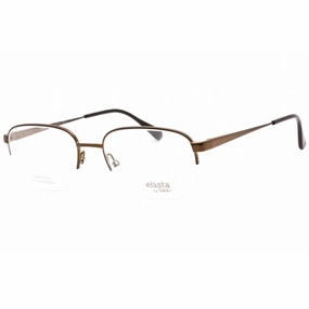 Elasta Men's Eyeglasses - Brown Acetate/Metal Half Rim Rectangular | E 7238 009Q 00