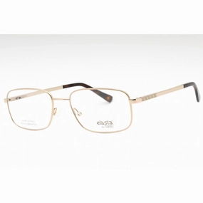 Elasta Men's Eyeglasses - Gold Metal Rectangular Shape Full Rim Frame | E 7245 0J5G 00
